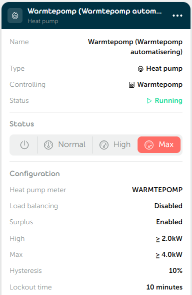 Automatisering warmtepomp