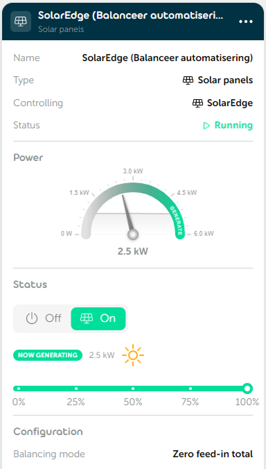 Automatisering zonnepanelen